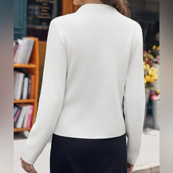 GRACE KARIN Blazers Sweater Cropped Knit Blazer Jacket for Women S - Picture 2 of 3